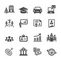 Business career life cycle icon set, vector eps10