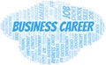 Business Career typography vector word cloud Royalty Free Stock Photo