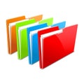 Business case color documents file folder manager Royalty Free Stock Photo