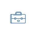 Business case, portfolio line icon concept. Business case, portfolio flat  vector symbol, sign, outline illustration. Royalty Free Stock Photo