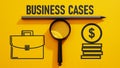 Business case study is shown using the text Royalty Free Stock Photo