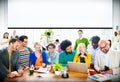 Business Casual People Office Working Discussion Team Concept Royalty Free Stock Photo