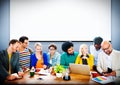 Business Casual People Office Working Discussion Team Concept Royalty Free Stock Photo