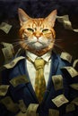 The cat is a businessman3 Royalty Free Stock Photo