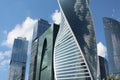 Business center Moscow-City. Fragments of the of skyscrapers Royalty Free Stock Photo