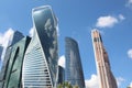 Business center Moscow-City. Fragments of the towers Royalty Free Stock Photo