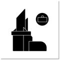 Business centre glyph icon