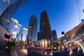 Business centre during night time in Las Vegas