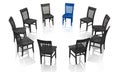 Business chairs in circle