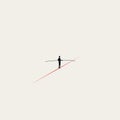 Business challenge and risk vector concept. Symbol of achievement, bravery, courage. Minimal illustration.