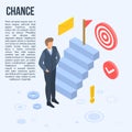 Business chance concept banner, isometric style Royalty Free Stock Photo
