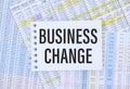 Business Change text on notepad on against Royalty Free Stock Photo