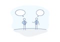 Business characters having a conversation. Vector illustration