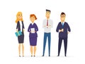 Business Characters - modern flat composition. Royalty Free Stock Photo