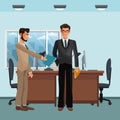 Business characters in office scene