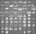 Business chart collection. Set of graphs. Data visualization.