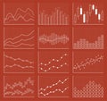 Business chart collection. Set of graphs. Data visualization.