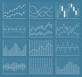 Business chart collection. Set of graphs. Data visualization.