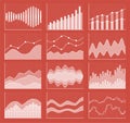 Business chart collection. Set of graphs. Data visualization.