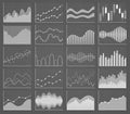 Business chart collection. Set of graphs. Data visualization.
