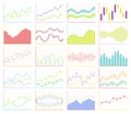 Business chart collection. Set of graphs. Data visualization.