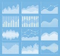 Business chart collection. Set of graphs. Data visualization.
