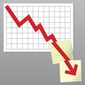 Business chart down Royalty Free Stock Photo