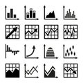 Business chart and graphics icons set Royalty Free Stock Photo