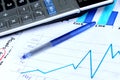 Business chart showing financial growth Royalty Free Stock Photo