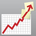 Business chart up Royalty Free Stock Photo