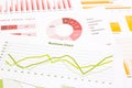 business charts, data analysis, marketing research, global economic summarizing report