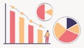 Business Charts and Graphs Vector Icons, vector design Generative AI Royalty Free Stock Photo