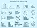 Business charts line icons