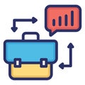 Business chatting, consulting . Vector icon which can easily modify or editable