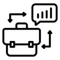 Business chatting, consulting . Vector icon which can easily modify or edit