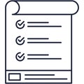 Business checklist icon flat vector paper document