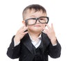 Business child wear glasses