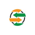 business circle arrow logo Design Vector