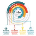 Business circle infographic, chart, diagram