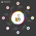 Business circle. Infographic concept. Modern design template. Vector illustration Royalty Free Stock Photo