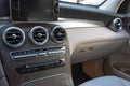 Business class car console close up Royalty Free Stock Photo