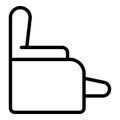 Business class seat icon outline vector. Airplane chair