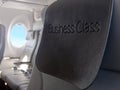 Business class seats on the airplane vacant