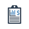 Business clipboard icon, finance report icon