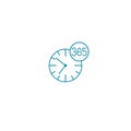 Business Clock 365 Days Icon. 365 Service icon