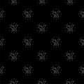 Business Clock seamless pattern isolated on black background Royalty Free Stock Photo