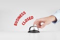 Business closed bankruptcy concept