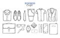 Business Clothing Sketch Set