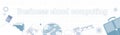Business Cloud Computing Word On Squared Background Horizontal Banner Data Storage Concept