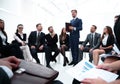 Business coach communicate with the business team Royalty Free Stock Photo